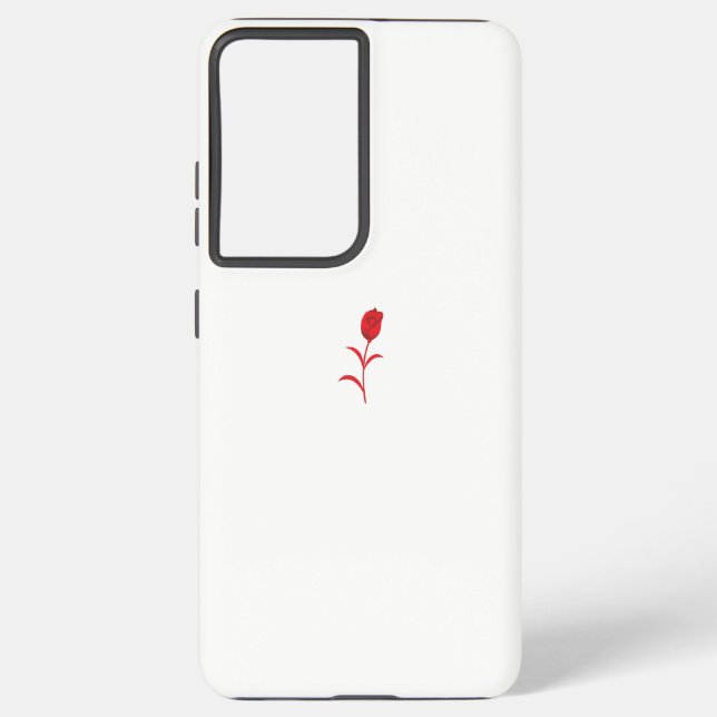 Rose Madder, Lava Red, floral Design Samsung Galaxy S21 Ultra Case (Back)