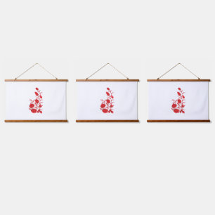 Rose Madder, Thunderbird floral design Hanging Tapestry