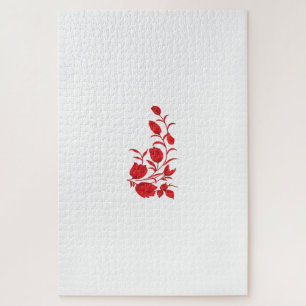 Rose Madder, Thunderbird floral design Jigsaw Puzzle