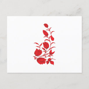 Rose Madder, Thunderbird floral design Postcard
