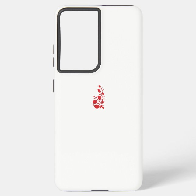 Rose Madder, Thunderbird floral design Samsung Galaxy S21 Ultra Case (Back)