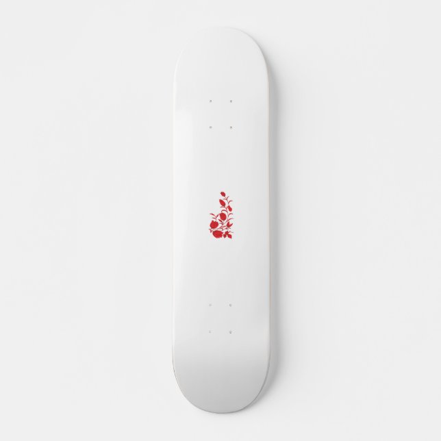 Rose Madder, Thunderbird floral design Skateboard (Front)
