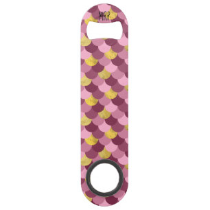 Rose magenta de feuille d'or de peau de sirène de