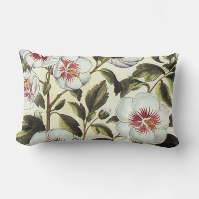 Rose Mallow Lumbar Pillow (Front)