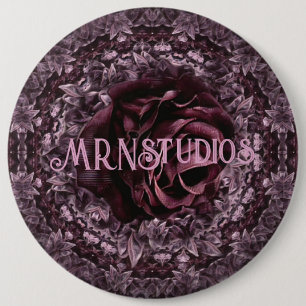 Rose Mandala 6 Inch Round Button