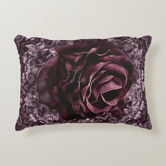 Rose Mandala  Accent Pillow (Front)