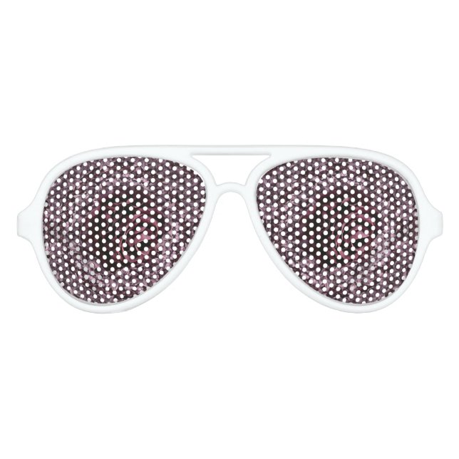 Rose Mandala  Aviator Sunglasses (Front)
