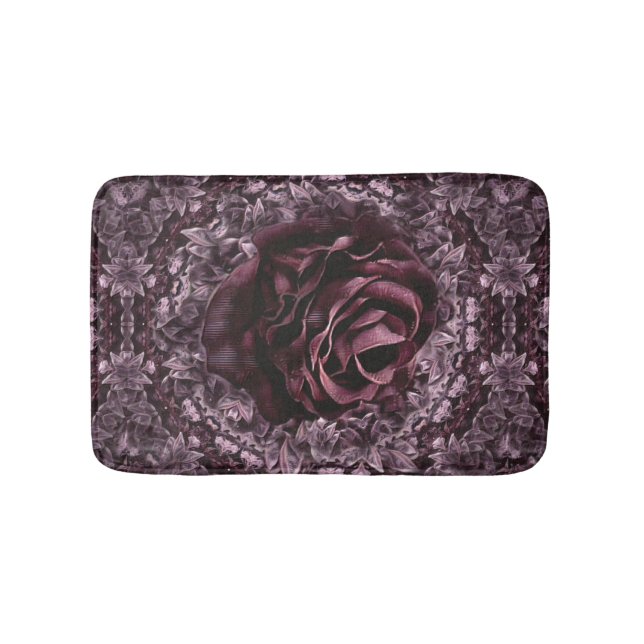 Rose Mandala  Bath Mat (Front)