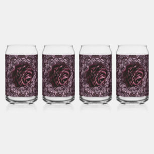 Rose Mandala  Can Glass