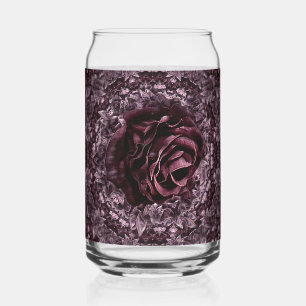 Rose Mandala  Can Glass