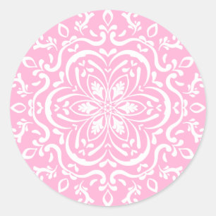 Rose Mandala Classic Round Sticker
