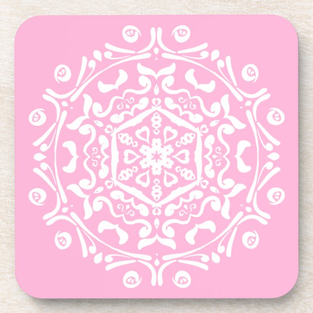 Rose Mandala Coaster (Front)