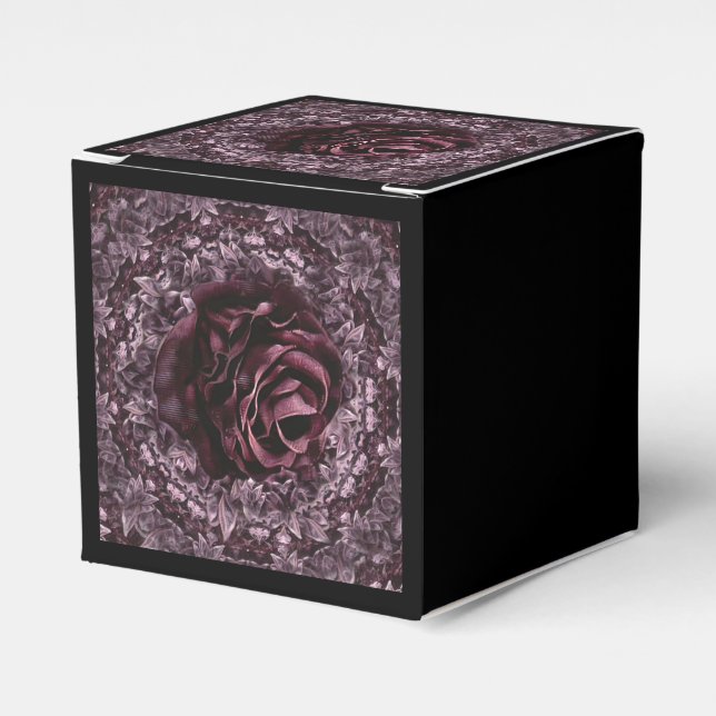 Rose Mandala  Favor Box (Front Side)