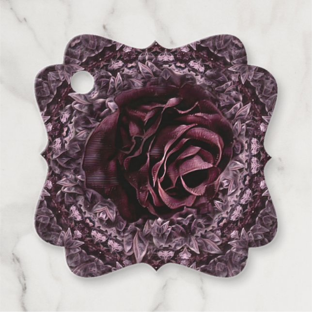 Rose Mandala  Favour Tags (Front)