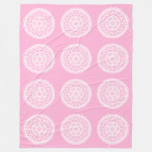 Rose Mandala Fleece Blanket