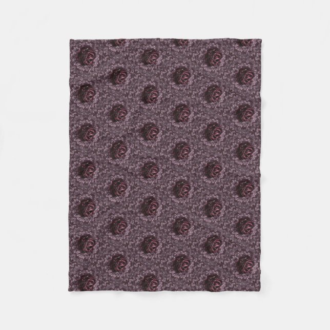 Rose Mandala  Fleece Blanket (Front)