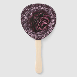 Rose Mandala Hand Fan