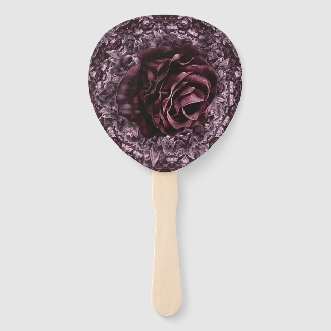 Rose Mandala  Hand Fan (Front)