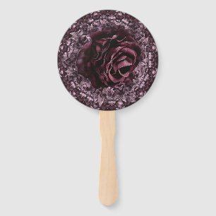 Rose Mandala  Hand Fan