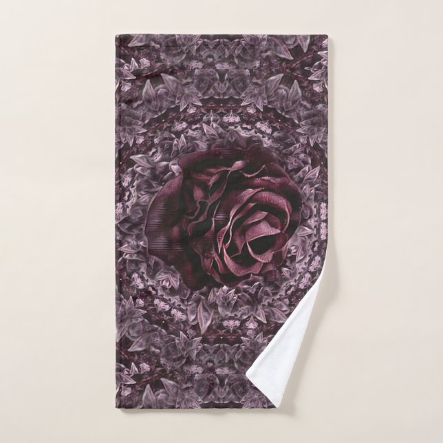 Rose Mandala  Hand Towel (Hand Towel)