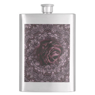 Rose Mandala  Hip Flask