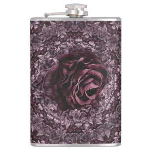 Rose Mandala  Hip Flask
