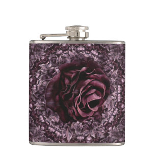 Rose Mandala  Hip Flask