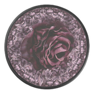 Rose Mandala  Hockey Puck