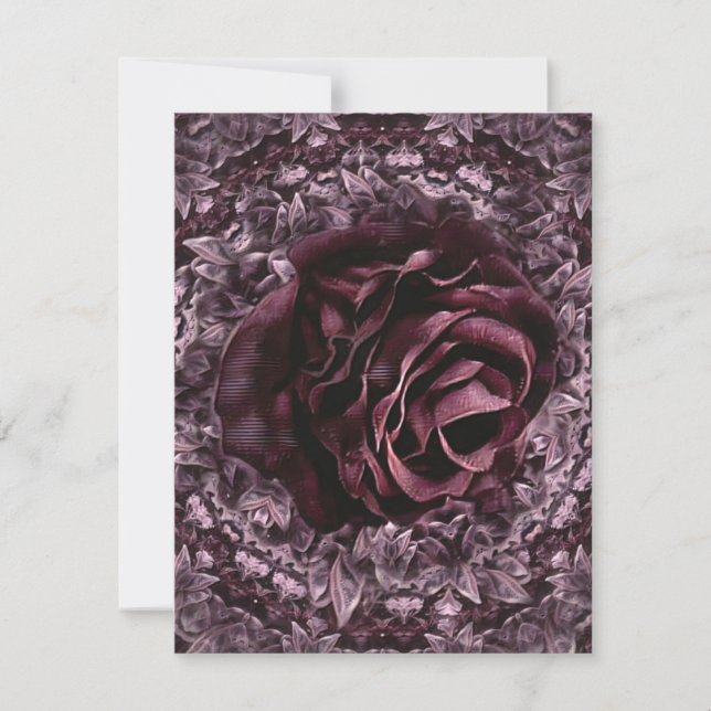 Rose Mandala  Holiday Card (Front)