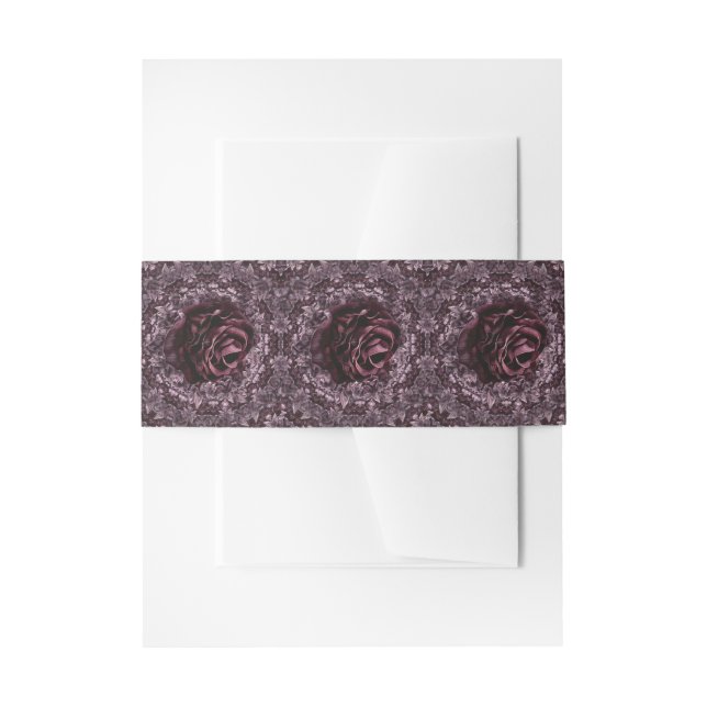 Rose Mandala  Invitation Belly Band (Front Example)
