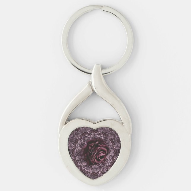 Rose Mandala  Keychain (Front)
