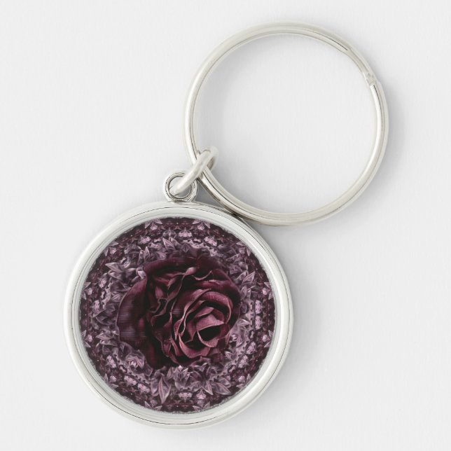 Rose Mandala  Keychain (Front)