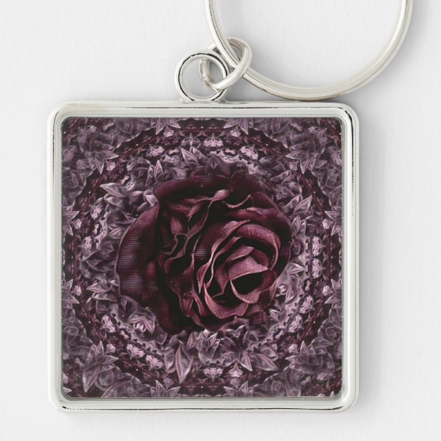 Rose Mandala  Keychain (Front)