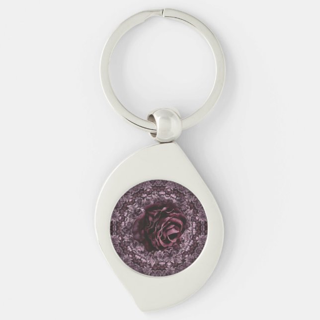 Rose Mandala  Keychain (Front)