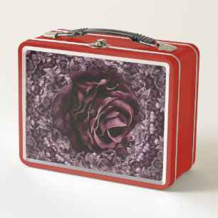 Rose Mandala Metal Lunch Box