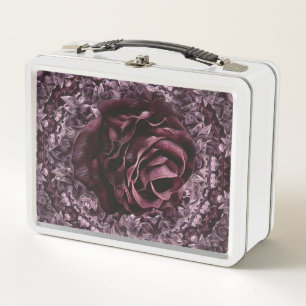 Rose Mandala  Metal Lunch Box