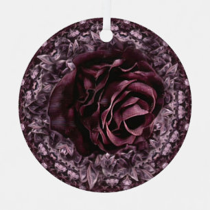 Rose Mandala  Metal Ornament