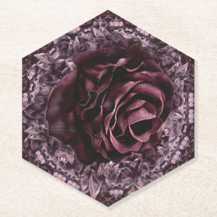 Rose Mandala Paper Coaster