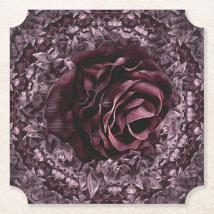 Rose Mandala Paper Coaster