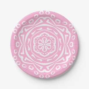 Rose Mandala Paper Plate