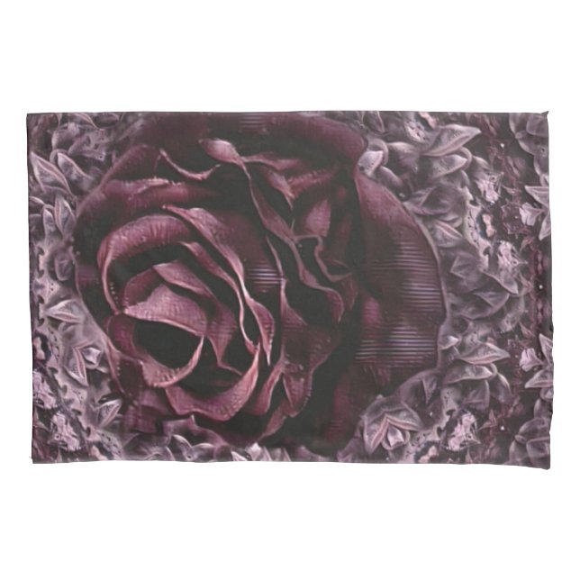 Rose Mandala  Pillowcase (Front-Left)