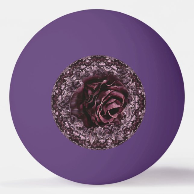 Rose Mandala  Ping Pong Ball (Front)