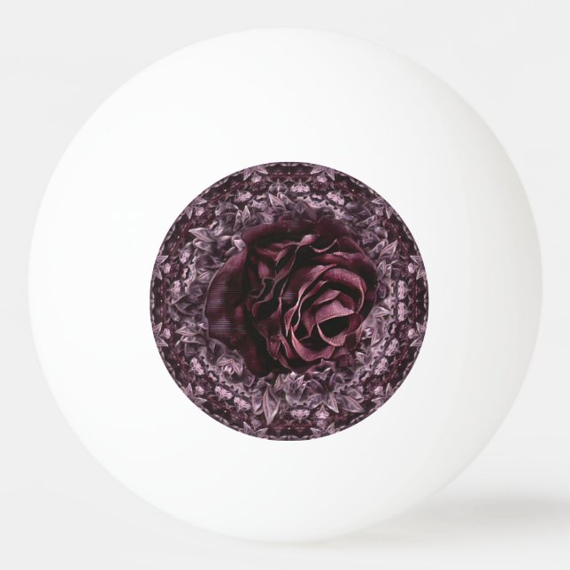Rose Mandala  Ping Pong Ball (Front)