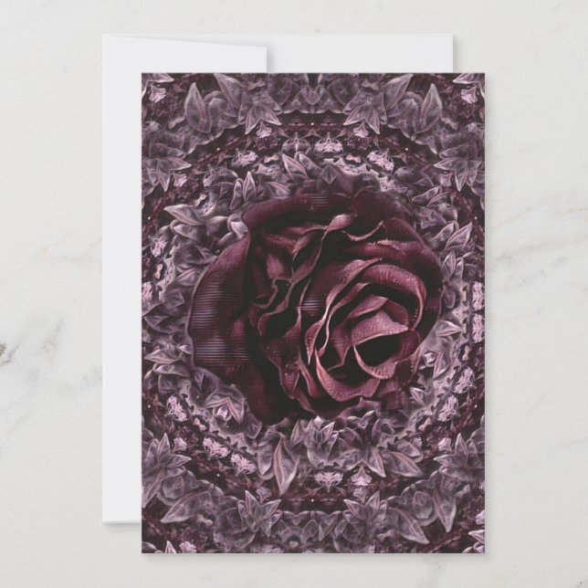 Rose Mandala  Thank You Card (Front)