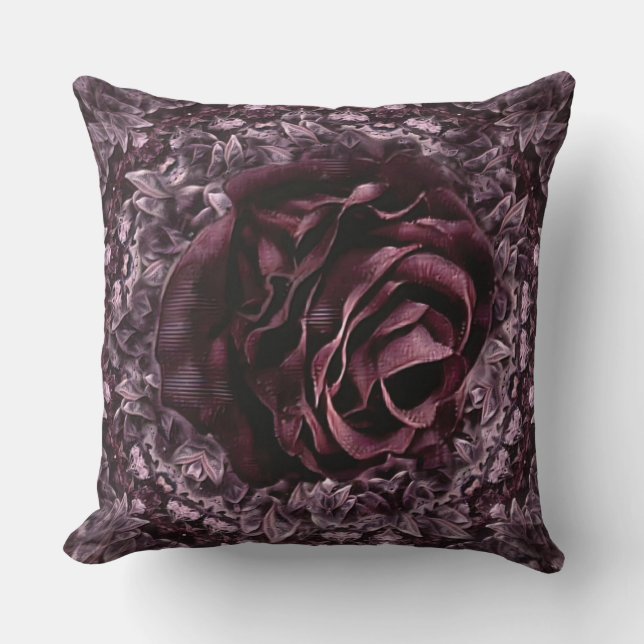 Rose Mandala  Throw Pillow (Front)