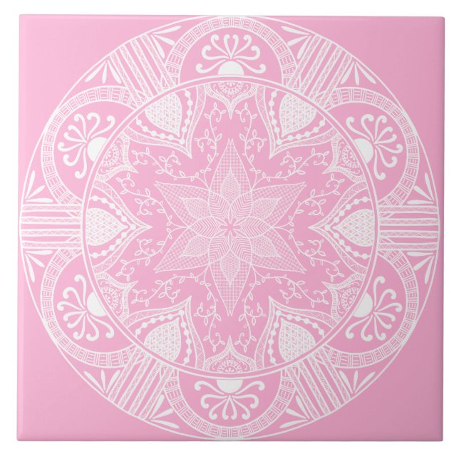 Rose Mandala Tile (Front)
