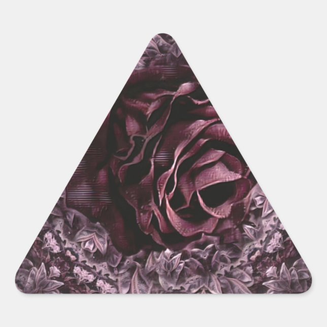 Rose Mandala  Triangle Sticker (Front)