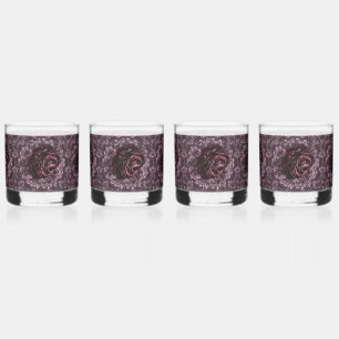Rose Mandala Whiskey Glass