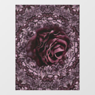 Rose Mandala  Window Cling