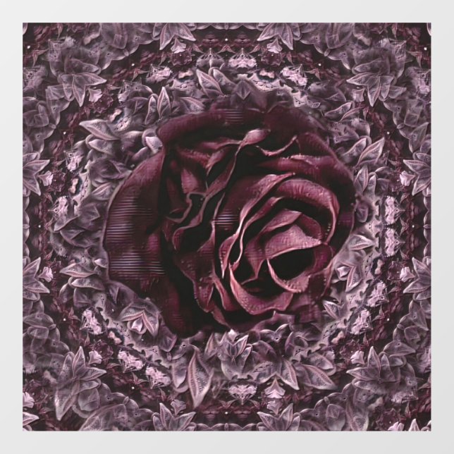 Rose Mandala  Window Cling (Sheet)